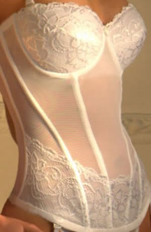 Gracya Anastasia White Boned Embroidered Corset