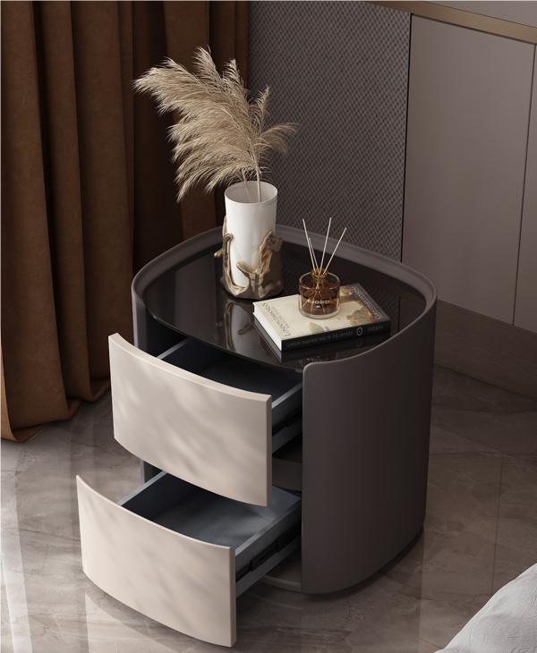 Helms Bedside Table, Wood