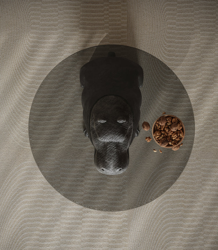 Hippo Side Table, Glass