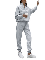 Long-sleeved Sports Sweatshirt Suit Fashion Stand-up Collar Zip-up Loungewear Set