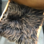 100% Real Eco Sheepskin Seat Pad British Square 37cm Natural Brown