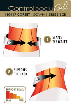 Control Body 110417 Corset Bianco White