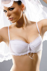 Gracya Swarovski Crystals Butterfly Bra White
