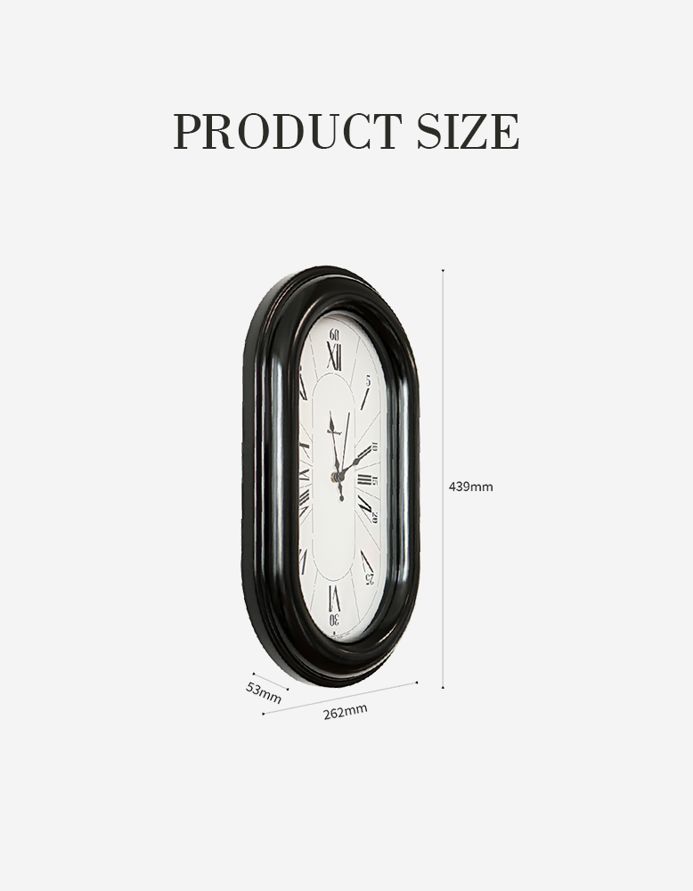 Arjun Clock Wall Living Room, Oval