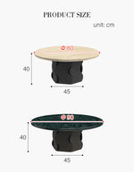 Quintero Round Coffee Table, Marble Or Travertine