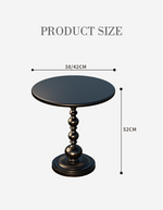 Percival Small Round Side Table, Black or White