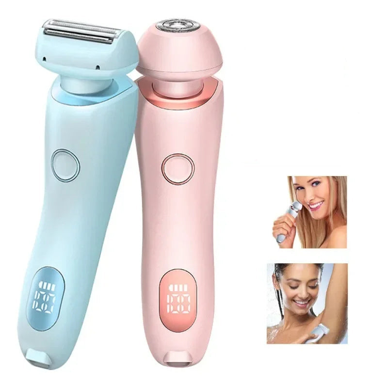 2-in-1 Hair Removal Epilator USB Rechargeable Trimmer Women Body Razor Electric Hair Remover