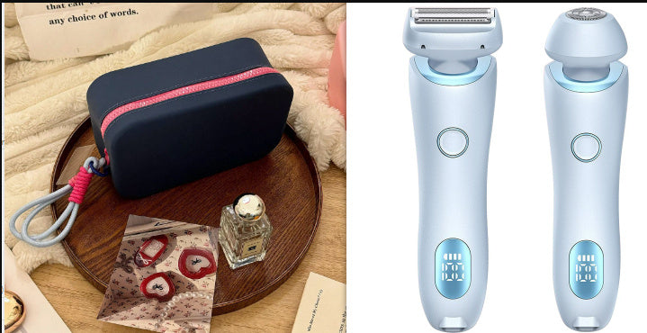 2-in-1 Hair Removal Epilator USB Rechargeable Trimmer Women Body Razor Electric Hair Remover