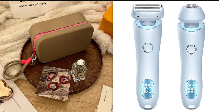 2-in-1 Hair Removal Epilator USB Rechargeable Trimmer Women Body Razor Electric Hair Remover