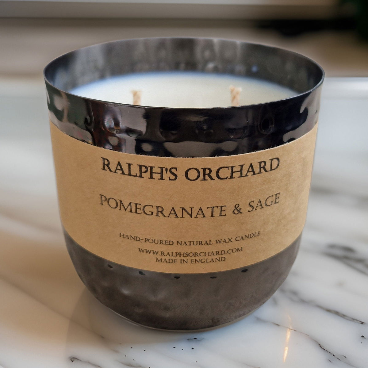 Ralph's Orchard 2-Wick Dimpled Black Candles - 16 Fragrances