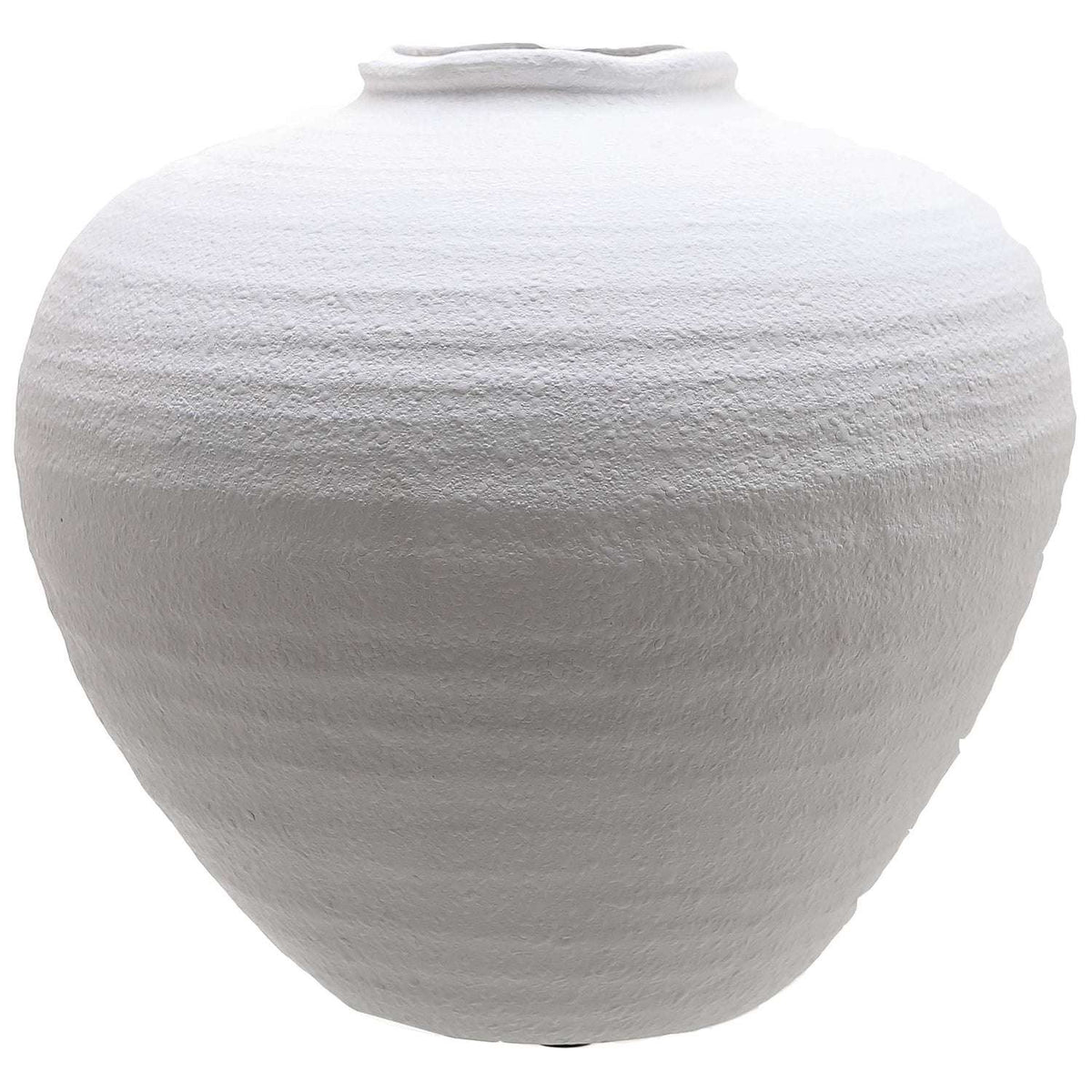 Regola Matt White Ceramic Stone Vase Large Default Title