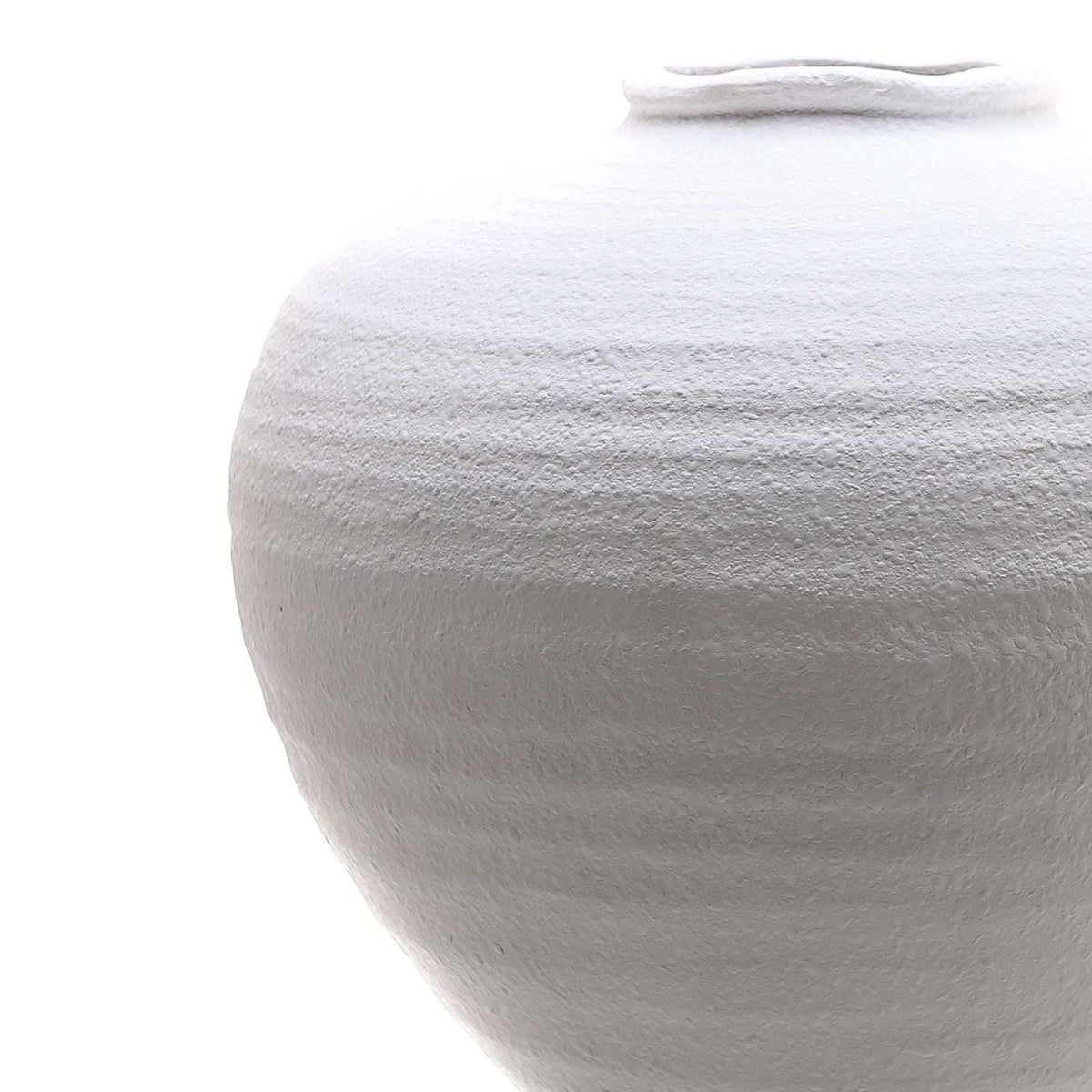 Regola Matt White Ceramic Stone Vase Large