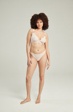Nudea The Sheer Deco Barely There Thong Blush Pink