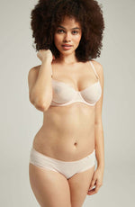 Nudea The Sheer Deco Lift Balcony Bra Blush Pink Up to GG Cup