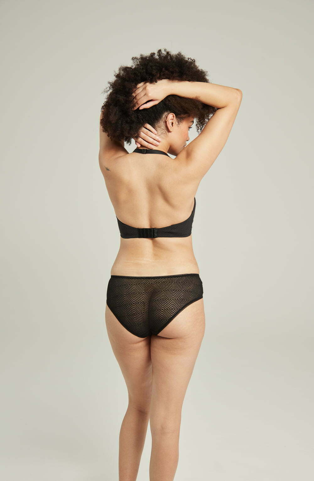 Nudea The Sheer Deco Hipster Brief Black
