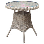 Amalfi Collection Outdoor Bistro Table With Glass Top Default Title