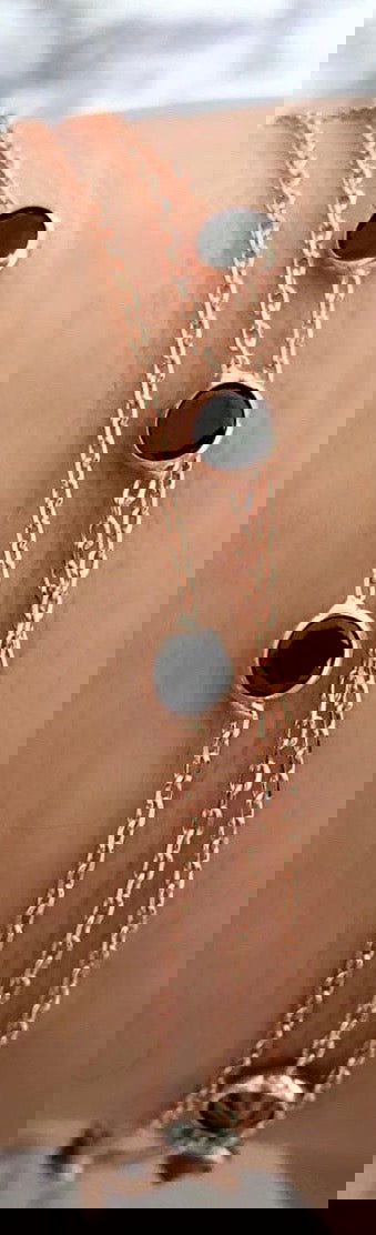 3 Row Bracelet with Stones