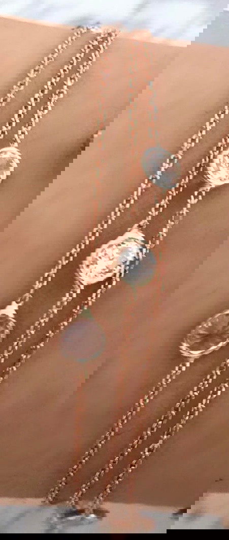 3 Row Bracelet with Stones