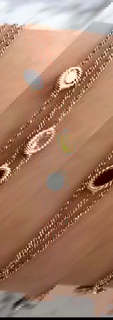 3 Row Bracelet with Stones