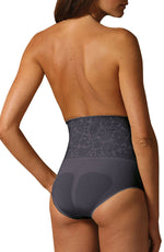 Control Body 311572 Shaping Brief With Screen Print Lace Nero Black