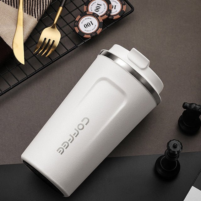 380ml/ 510ml 304 Stainless Steel Coffee Mug Tumbler Thermos White 510ML