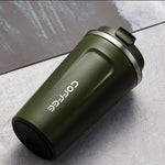 380ml/ 510ml 304 Stainless Steel Coffee Mug Tumbler Thermos Green 380ML