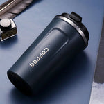 380ml/ 510ml 304 Stainless Steel Coffee Mug Tumbler Thermos Blue 380ML