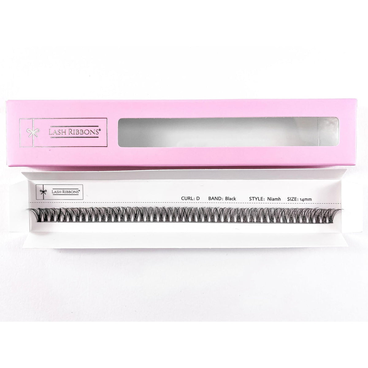 3D 'C' Curl Black / Brown Lash Ribbons® Starter Kit (With Clear Lash Bond) Niamh 14mm