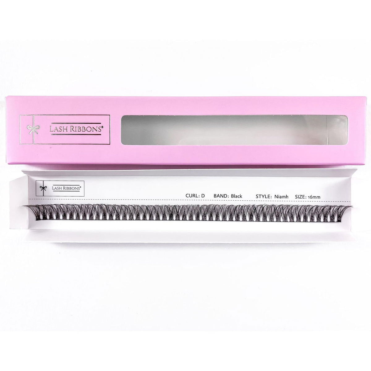 3D 'C' Curl Black / Brown Lash Ribbons® Starter Kit (With Clear Lash Bond) Niamh 16mm