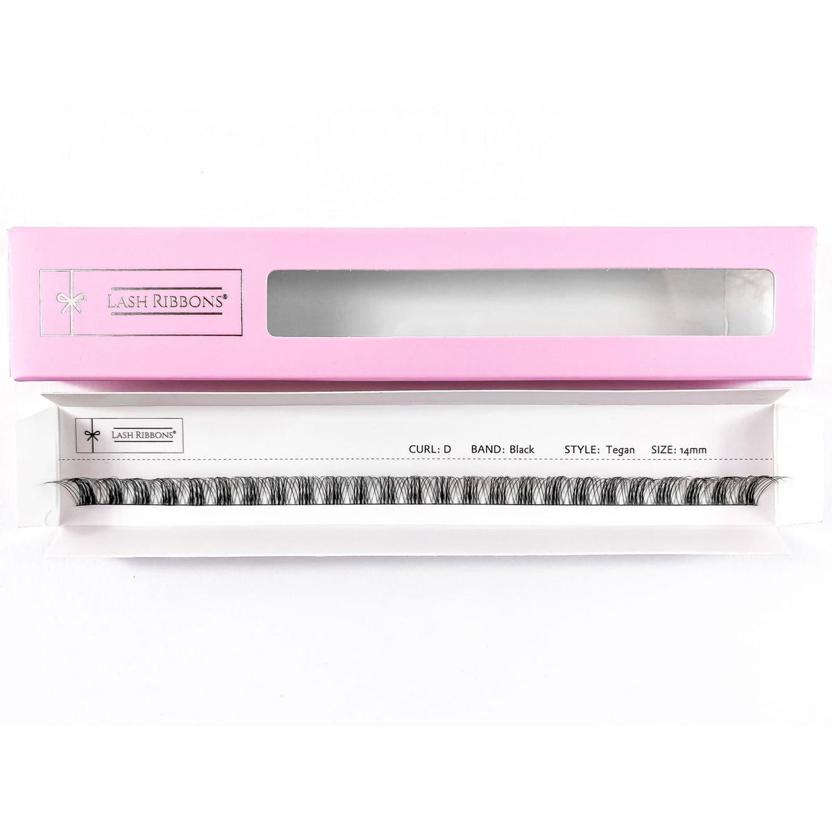 3D 'C' Curl Black / Brown Lash Ribbons® Starter Kit (With Clear Lash Bond) Tegan 14mm