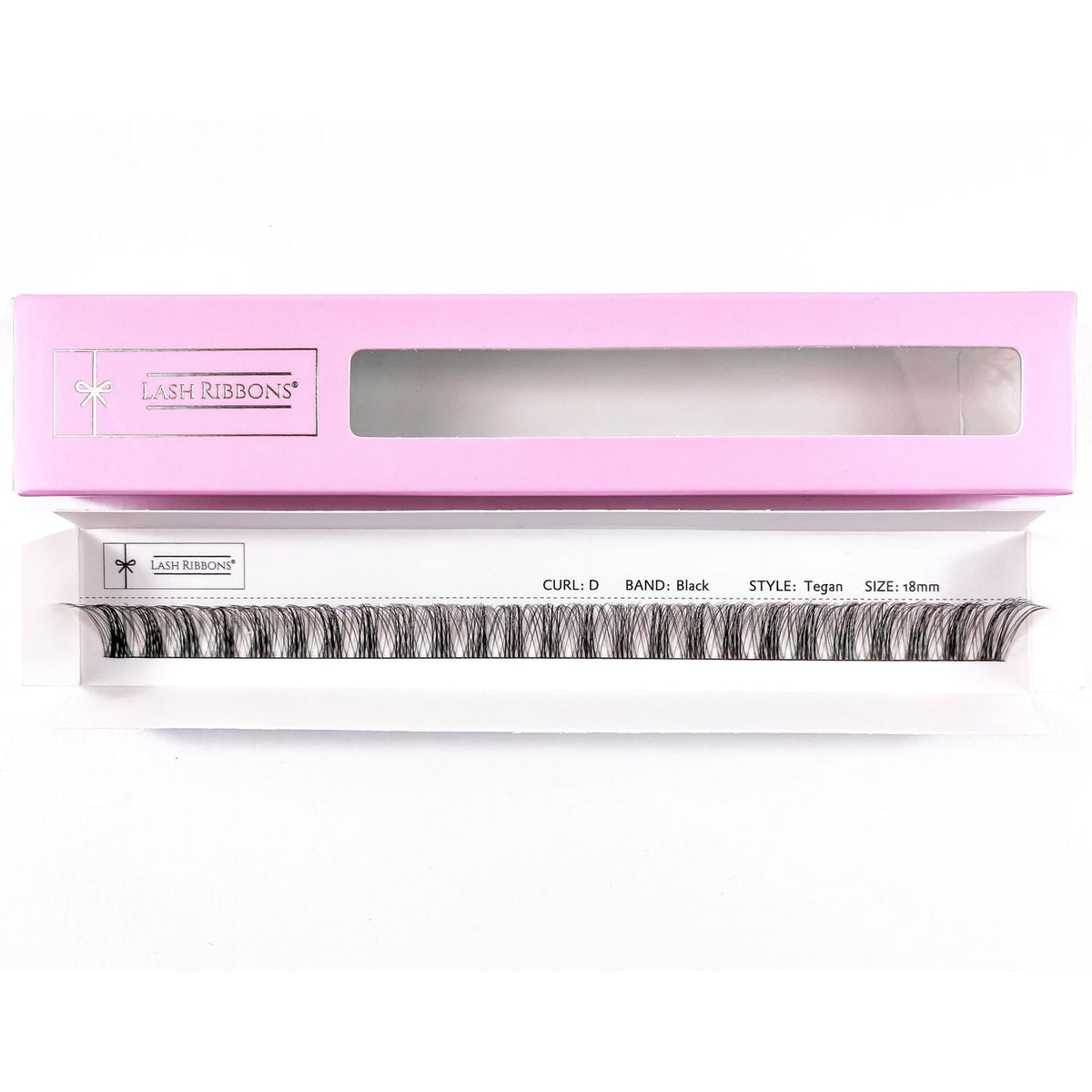 3D 'C' Curl Black / Brown Lash Ribbons® Starter Kit (With Clear Lash Bond) Tegan 18mm
