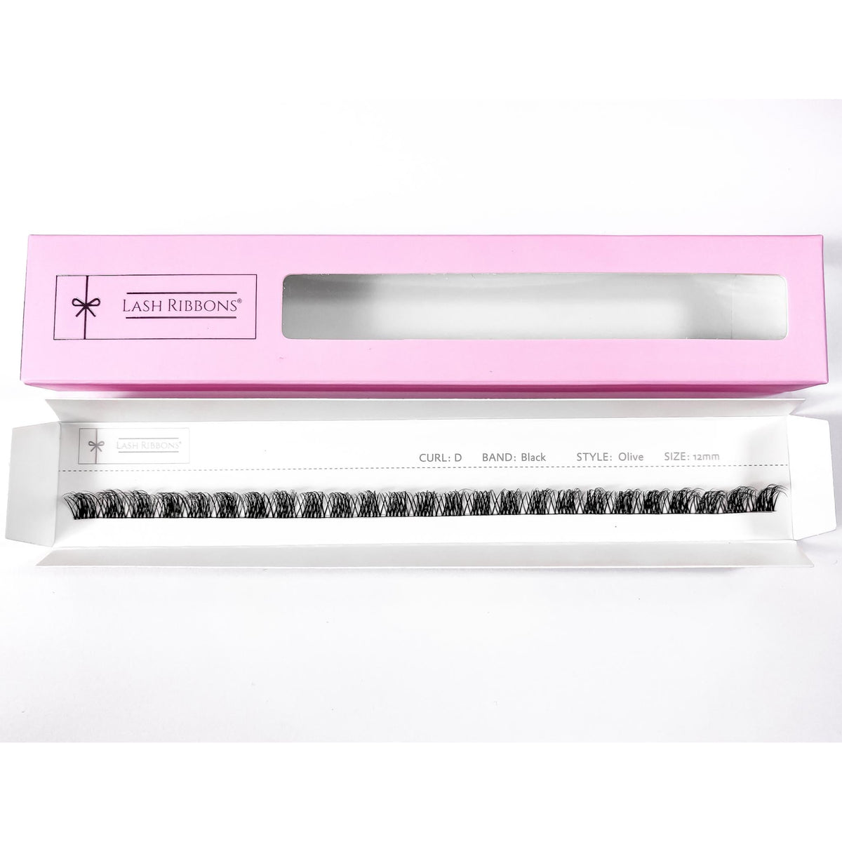 3D 'D' Curl Black Lash Ribbons® Starter Kit (With Ultimate Bond) Olive 12mm