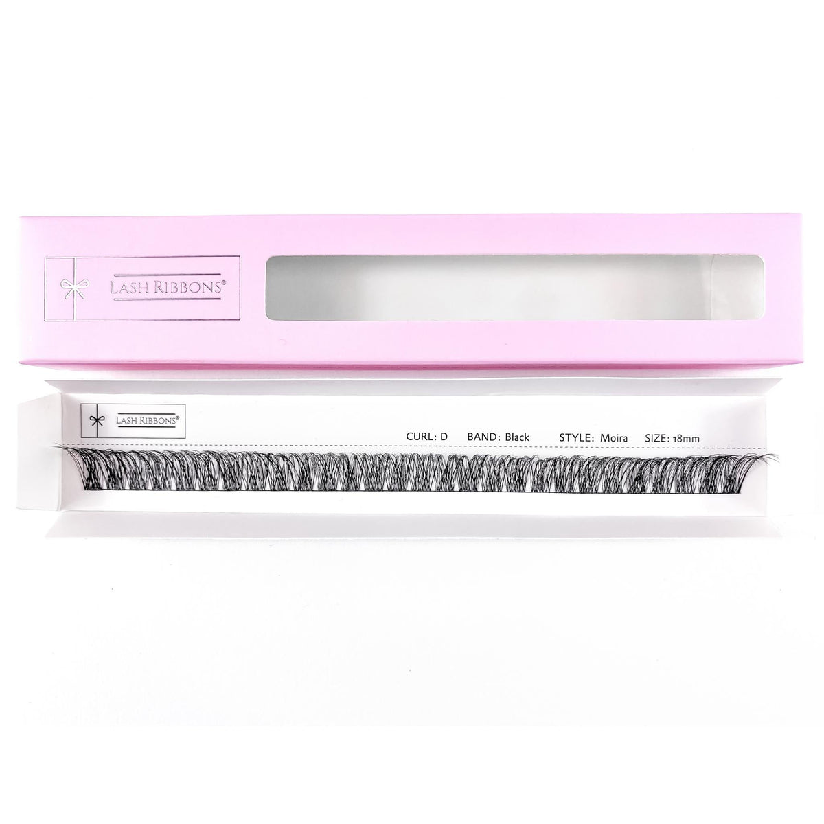 3D 'D' Curl Black Lash Ribbons® Starter Kit (With Ultimate Bond) Moira 18mm