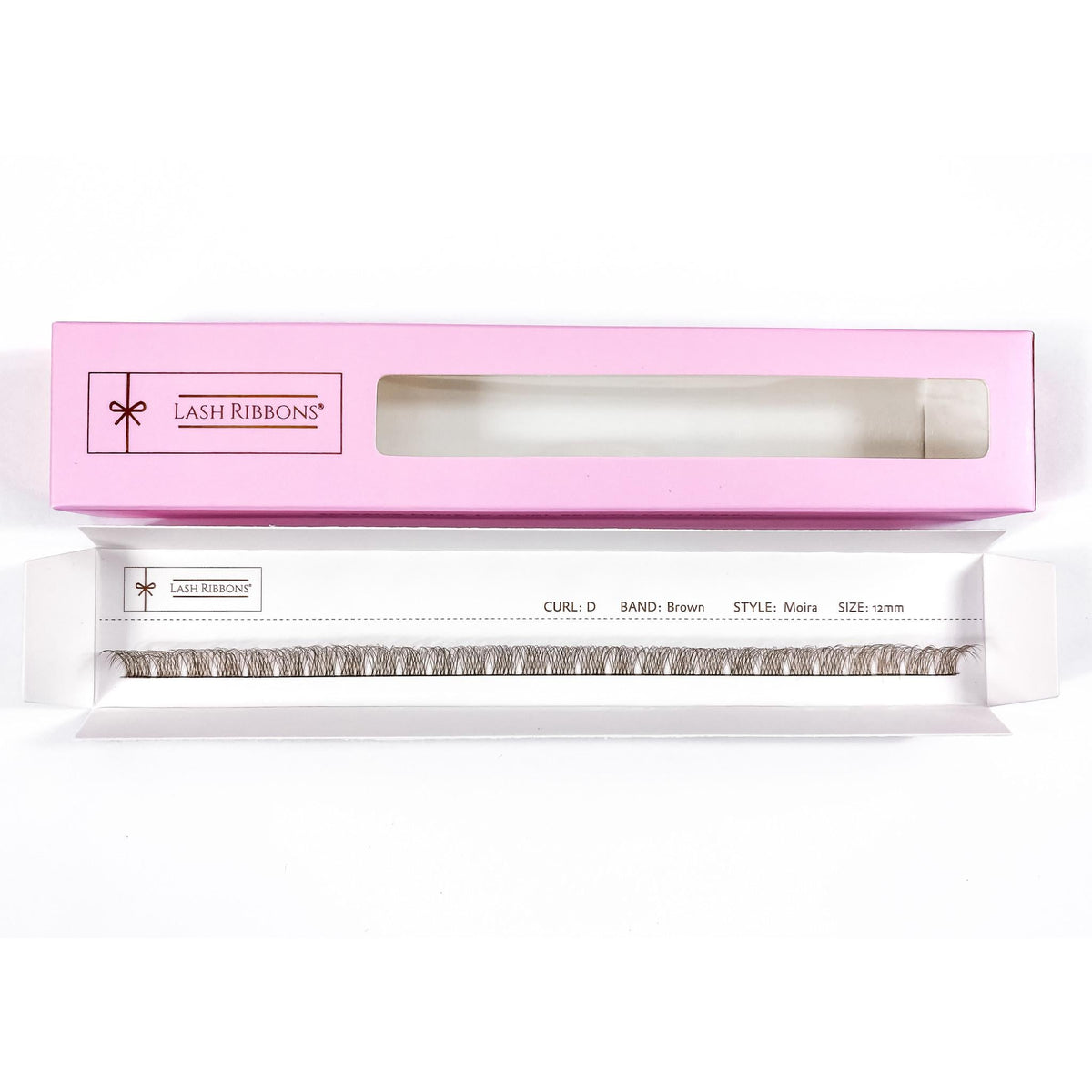 3D 'D' Curl Brown Lash Ribbons® Starter Kit (With Clear Lash Bond) Moira 12mm