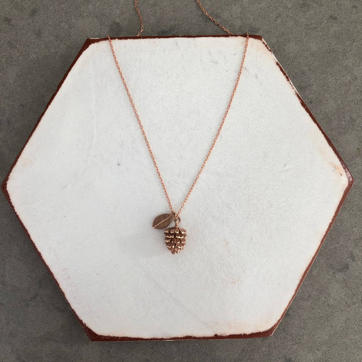 3D PINE CONE NECKLACE