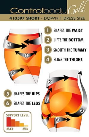 Control Body 410597 Shaping Shorts Nero Black