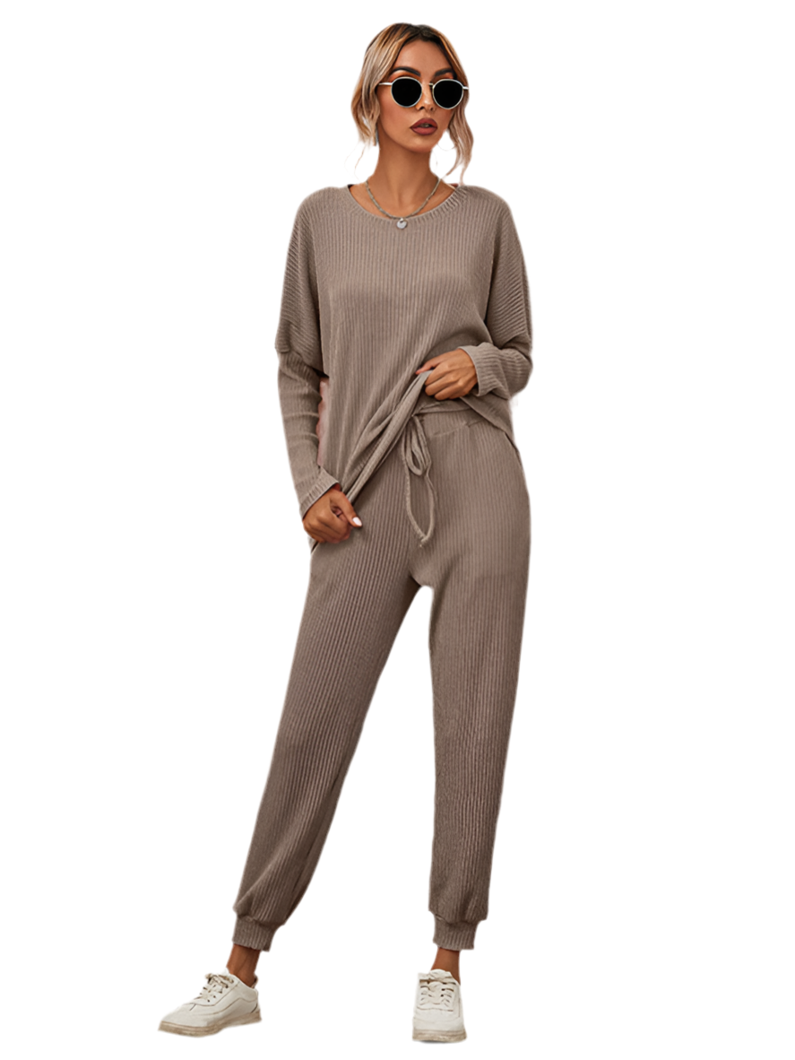 Women's Long-Sleeved Loose Loungewear Set