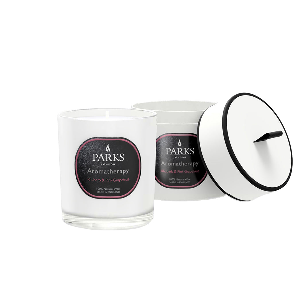 Parks London Aromatherapy Rhubarb & Pink Grapefruit Candle 220g