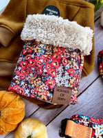 Retro Bloom Faux Sherpa Fleece Dog Snood