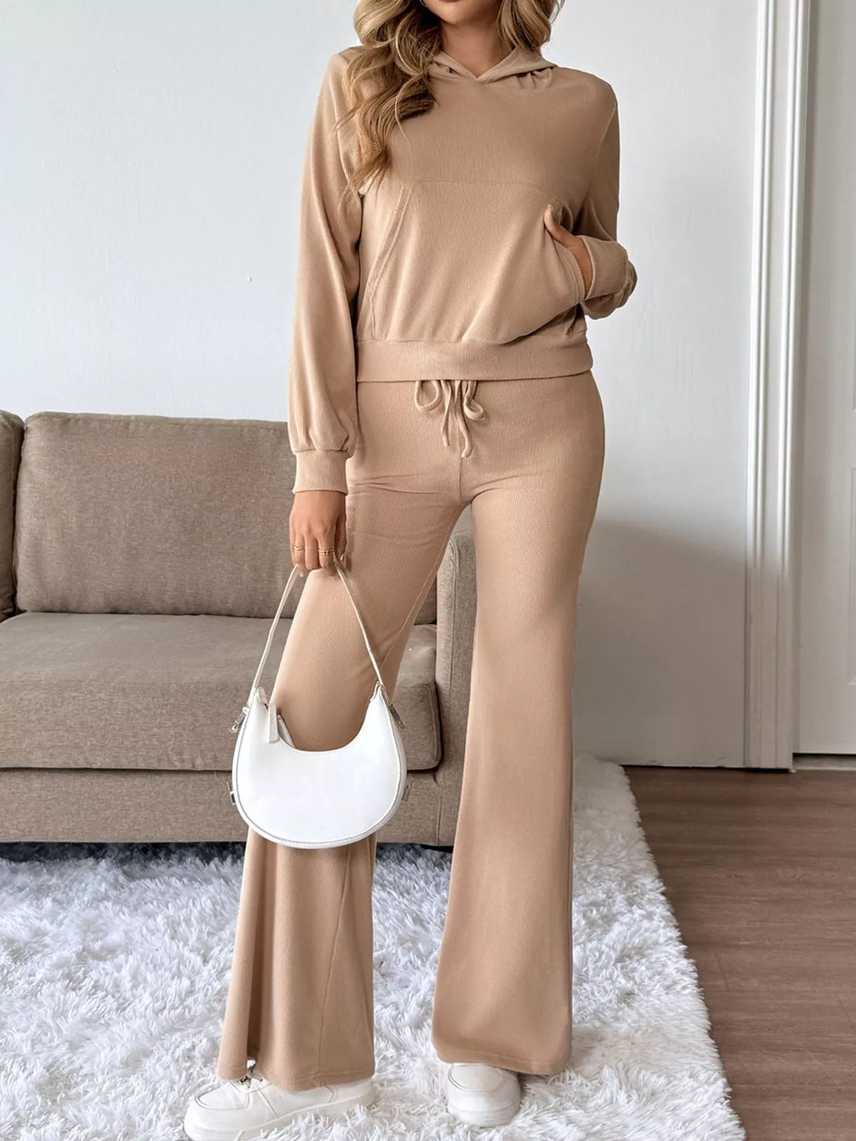 Long Sleeve Hoodie and Pants Two-piece Loungewear Set