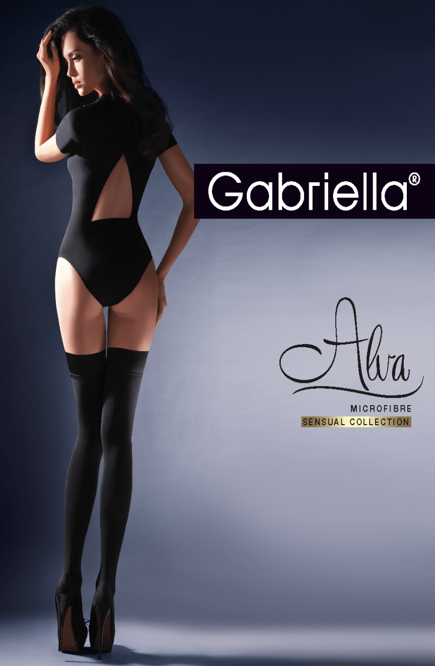 Gabriella Calze Alva Microfibre Lyra Hold Ups Black