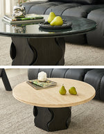 Quintero Round Coffee Table, Marble Or Travertine