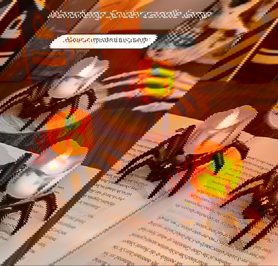 6pcs Spider candle holder and candles