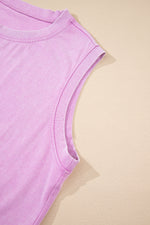 Two Piece Mineral Wash Cotton Loungewear Set