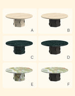 Quintero Round Coffee Table, Marble Or Travertine