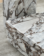 Matteo Square Coffee Table, Marble, White