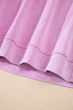 Two Piece Mineral Wash Cotton Loungewear Set