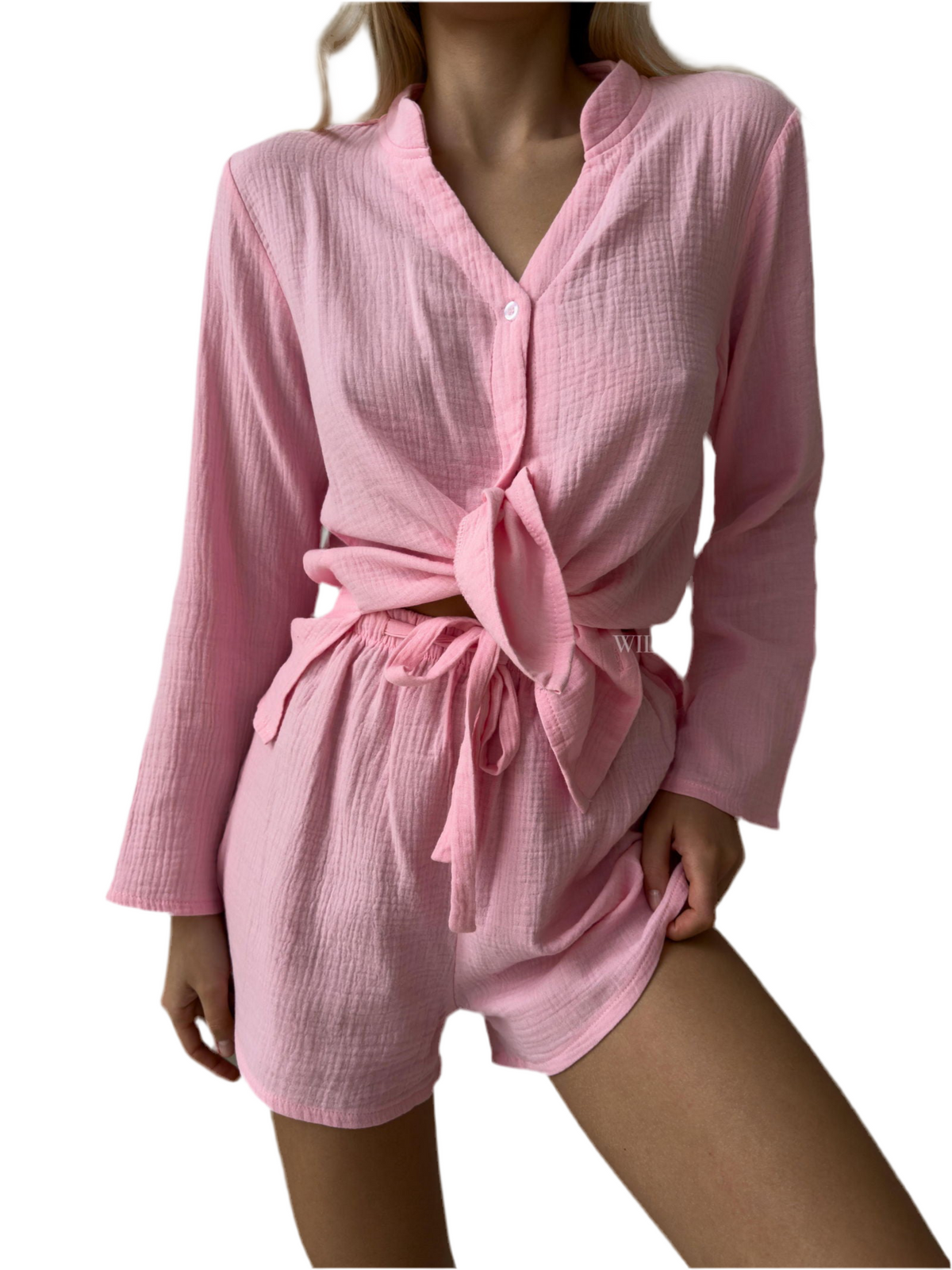 UNDRESS Pink 2 Piece Shorts and Top Loungewear Set