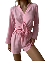 UNDRESS Pink 2 Piece Shorts and Top Loungewear Set