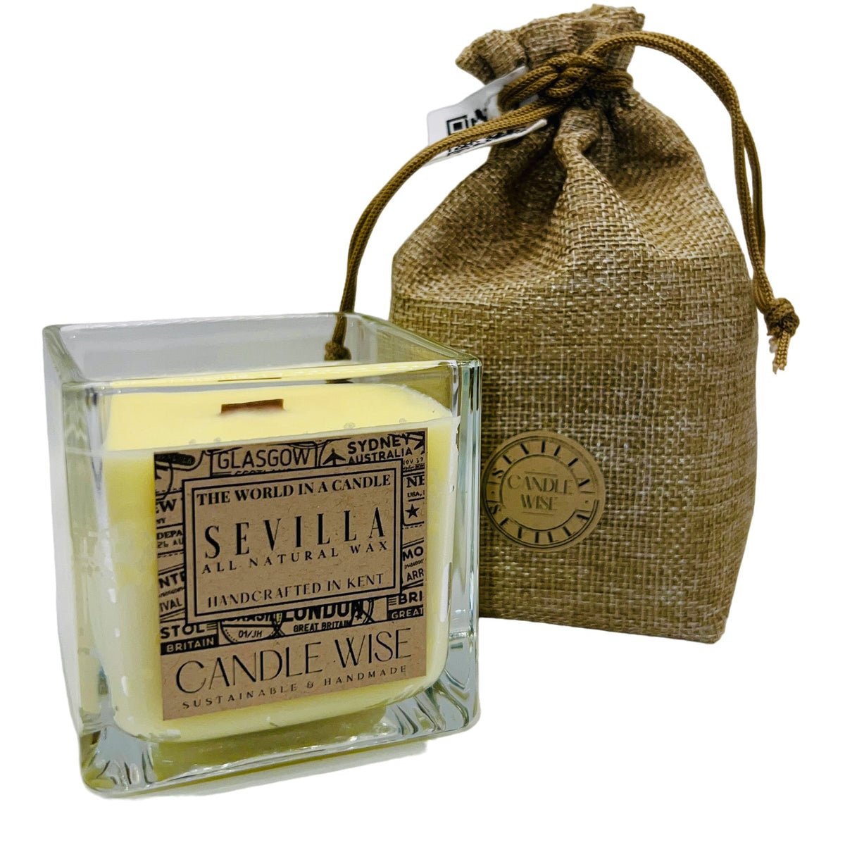Candle Wise Sevilla Large Scented Candle | Citrusy and Refreshing